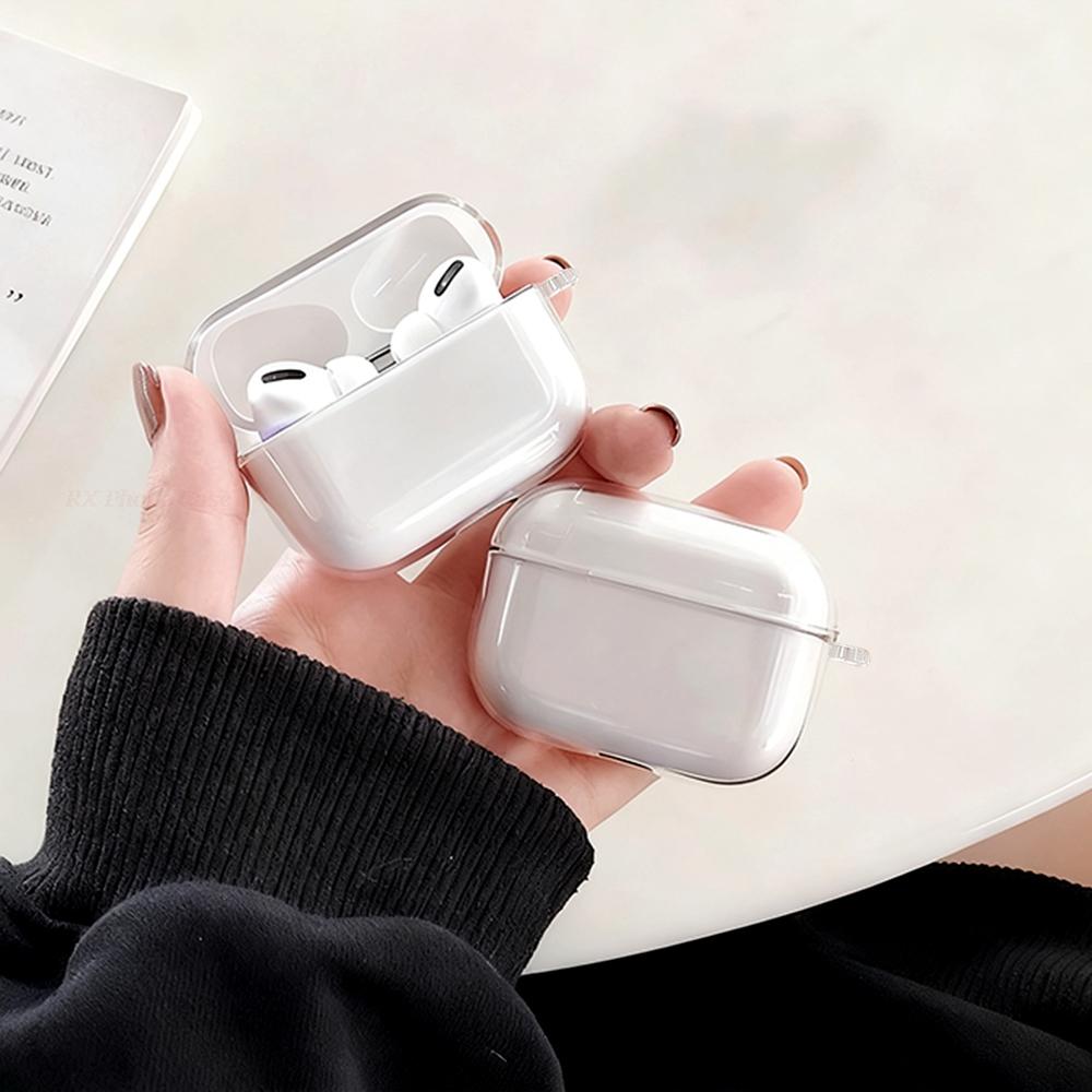 Clear Soft TPU Earphone Case For Airpods Pro 3 Pro 2 Pro Shockproof For Airpods 4 3 2 1 Bluetooth Wireless Earphone Cover Solid