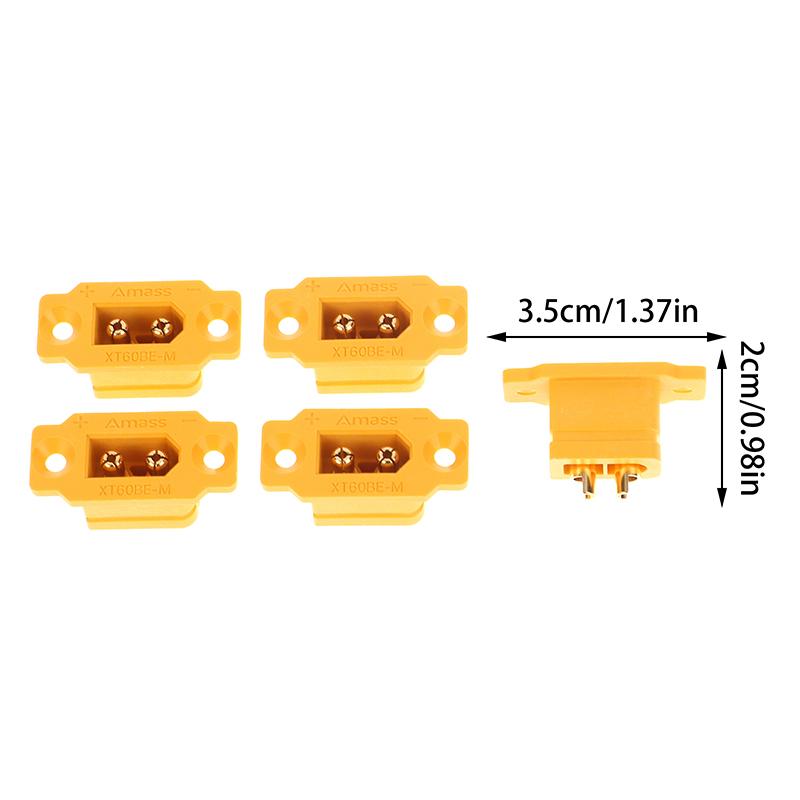 5Pcs Black Yellow Xt60Be-M Male Bullet Connector Wire Cable Plug Waterproof Cover For Rc Fpv Charger Battery Motor Esc