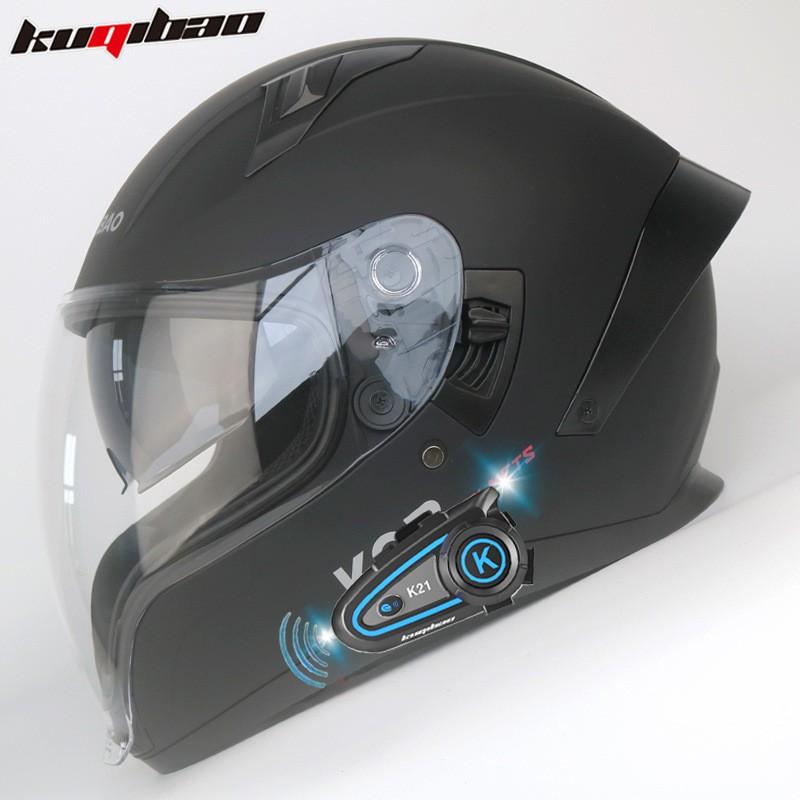 Full Face Motorcycle Helmet Dual Visor 3C Certified Lightweight All With Bluetooth