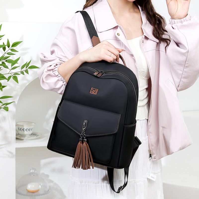 Schoolbag Backpack Women's 1011 New Fashion Trend Leisure Travel Bag Student School Bag Large Capacity Backpack