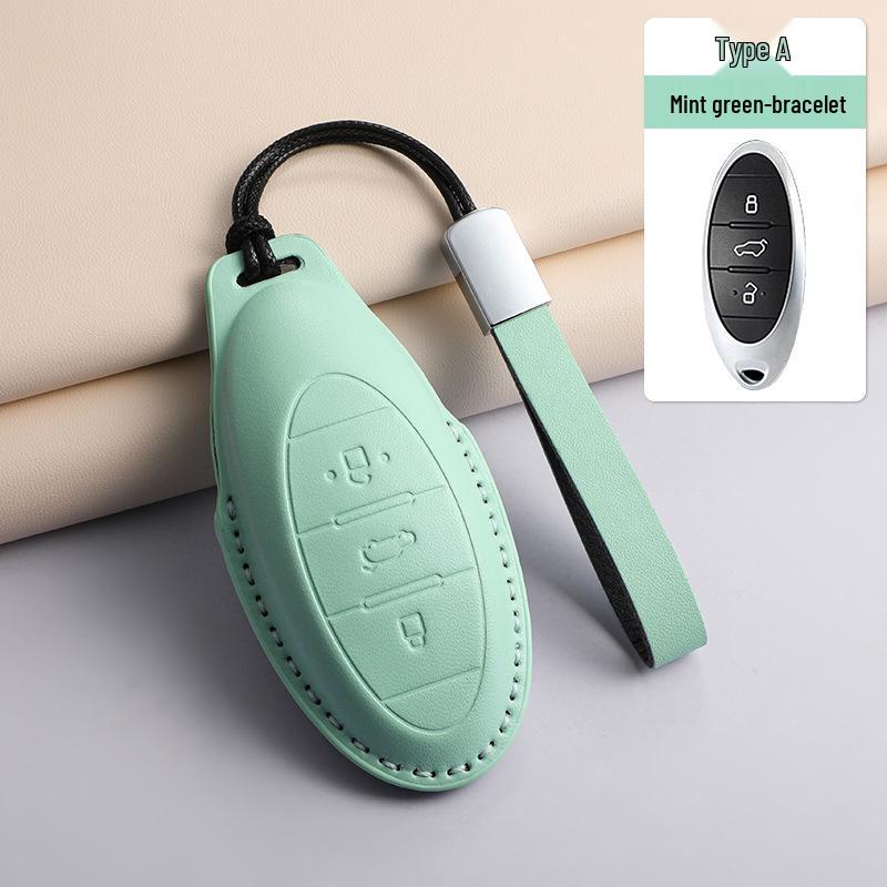 Creative Buckle Car Key Case for FAW Bestune T77, T99, B70, T55, T33 - Full Wrap Shell for Men & Women