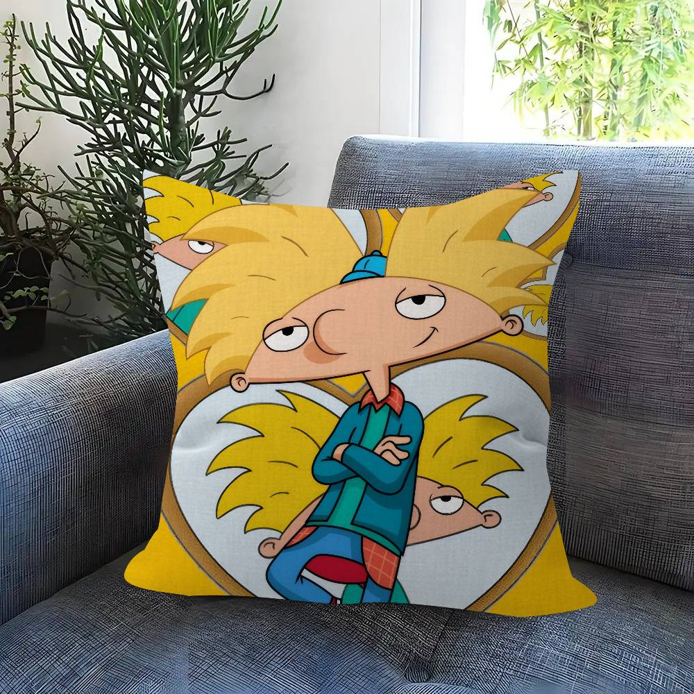 Cushion Cover Car Throw Pillow Case For Sofa Car Christmas Gift Xcm Xcm Hhey Arnolds Cartoon