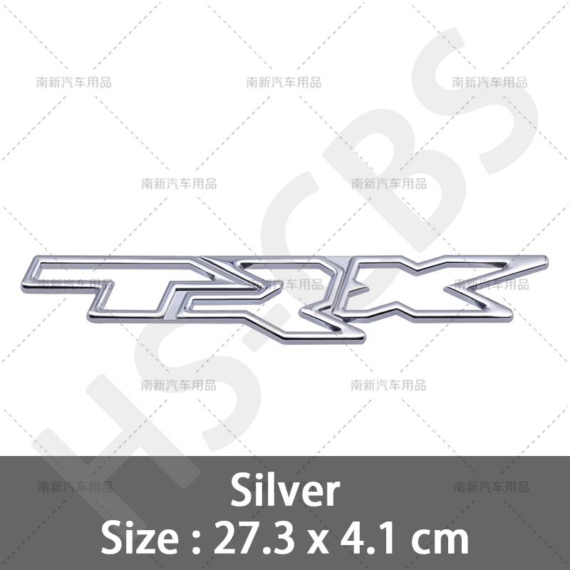1Pcs 3D Metal TRX Letter Emblem Car Side Fender Decal TRX Logo Rear Trunk Badge Tailgate Stickers Accessories Car Styling