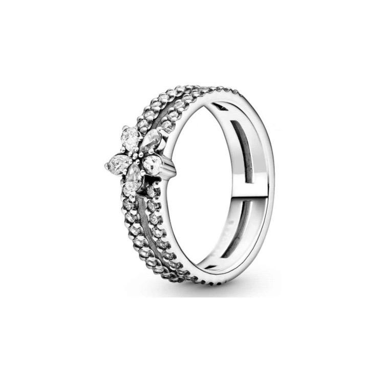 White Series Original 925 Silver Women Finger Rings for Women Silver Daisy Rose Mom Heart Zirconia Stone Luxury Jewelry