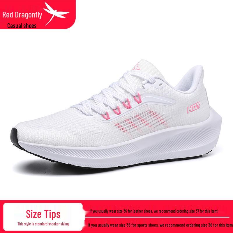 Red Dragonfly Men s Lightweight Breathable Running Shoes - Soft Sole Casual Mesh Sneakers 44