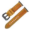 Handmade Genuine Leather Watch Bands for Apple Iwatch Series 8 7 6 5 4 3 2 1 with Colored Thread Fashion Luxury Charm Beautiful