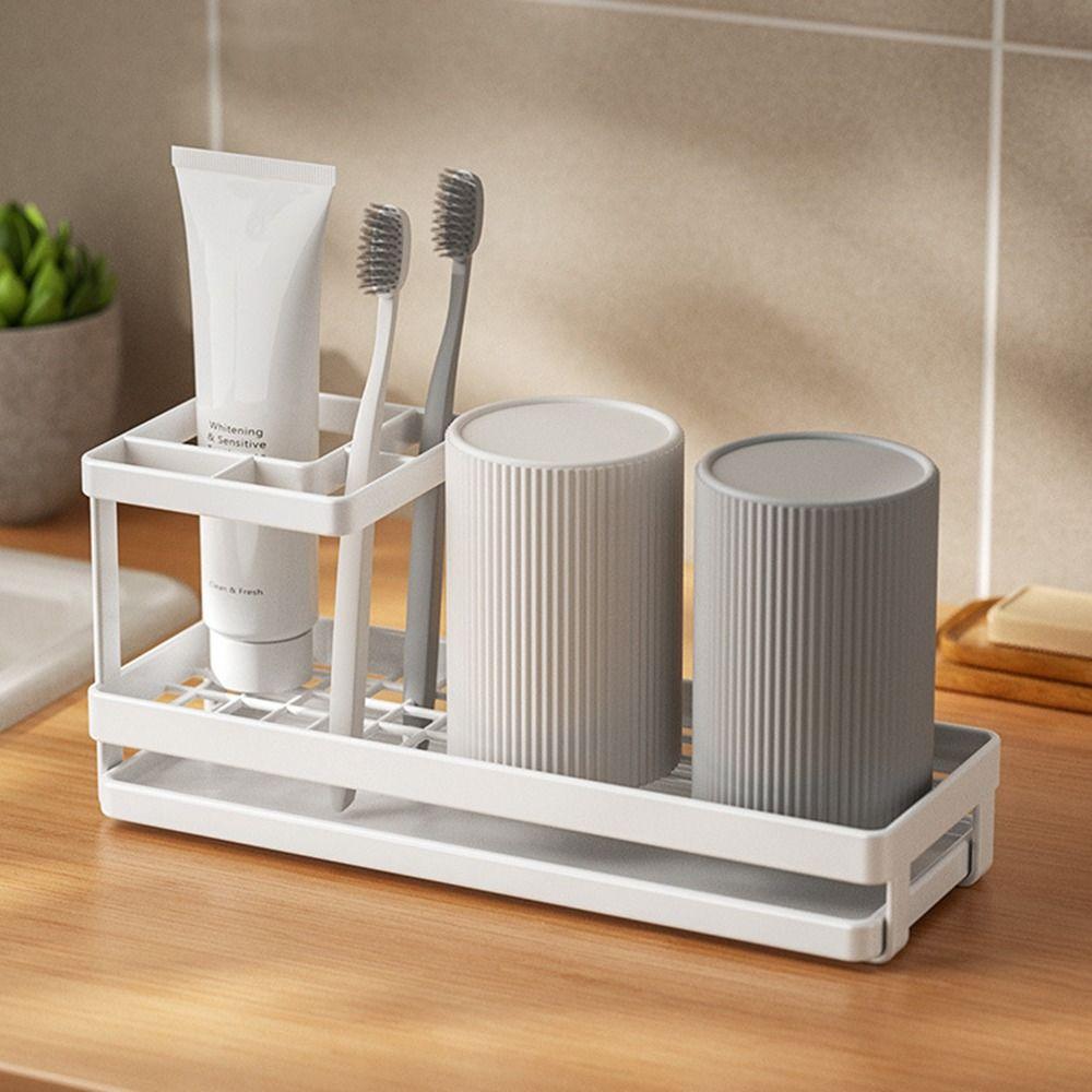 Schnelltrocknendes Kosmetik-Aufbewahrungsregal Multifunktionales Zahnpasta-Regal Elektrische Zahnbürste