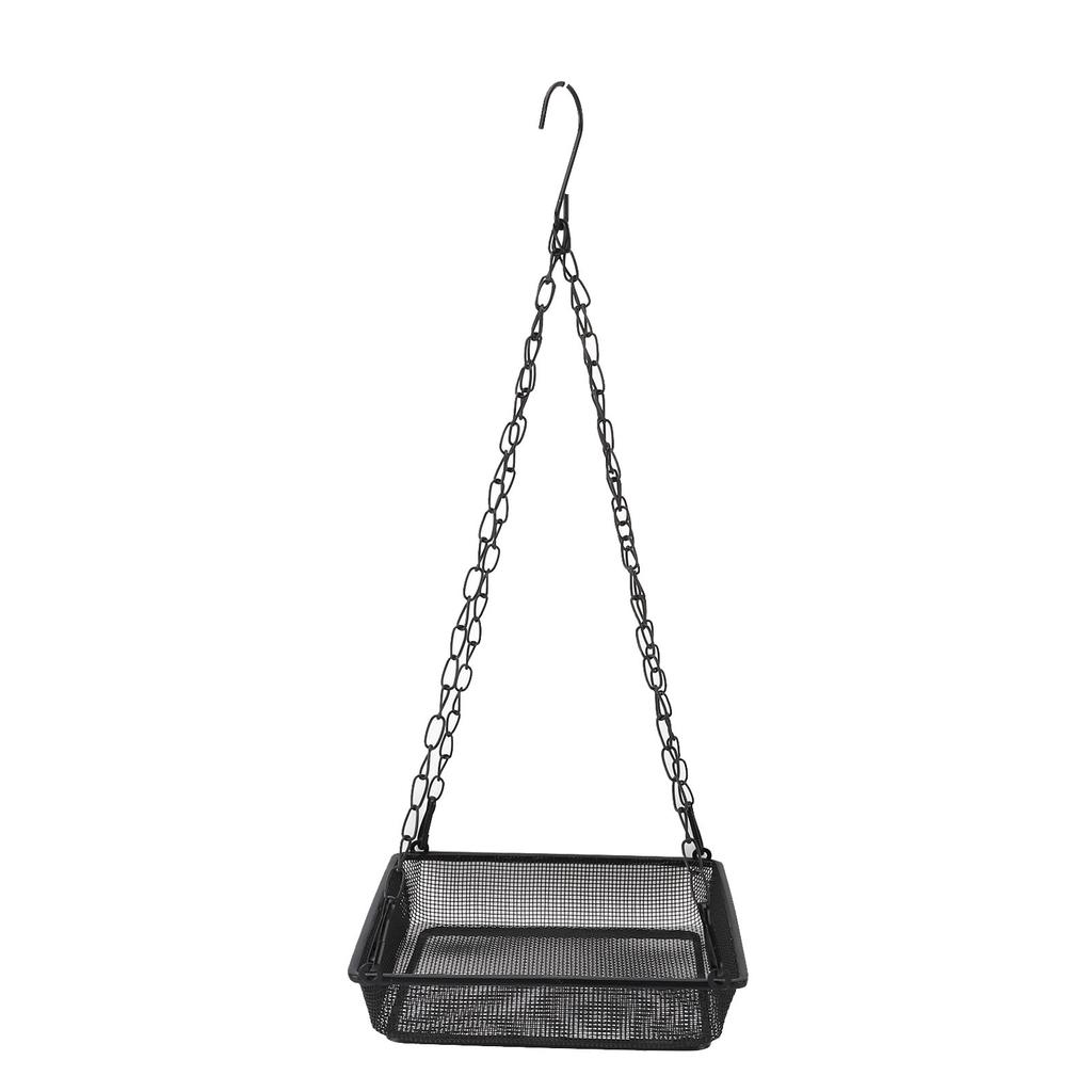 Hanging Bird Feeder Carbon Steel Mesh Platform Bird Feeding Tray for Yard Garden Outdoor
