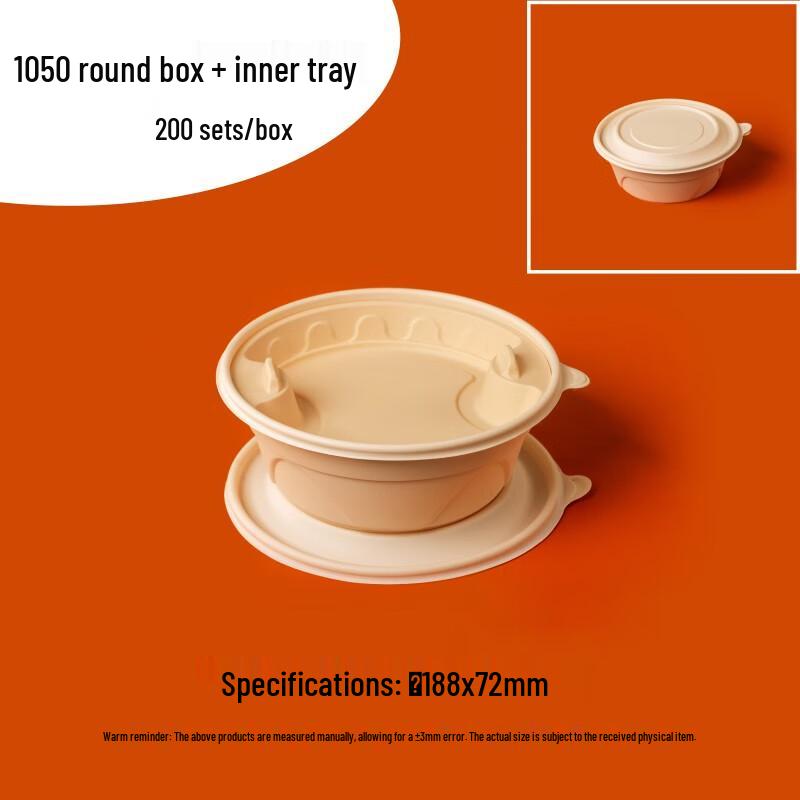 Biodegradable Disposable Takeout Bowls with Lids