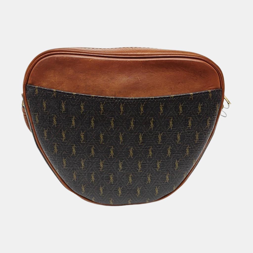 [Pre-Owned] Ysl Cassandre Monogram Canvas And Leather Heart Bag - Good #AT1HUI