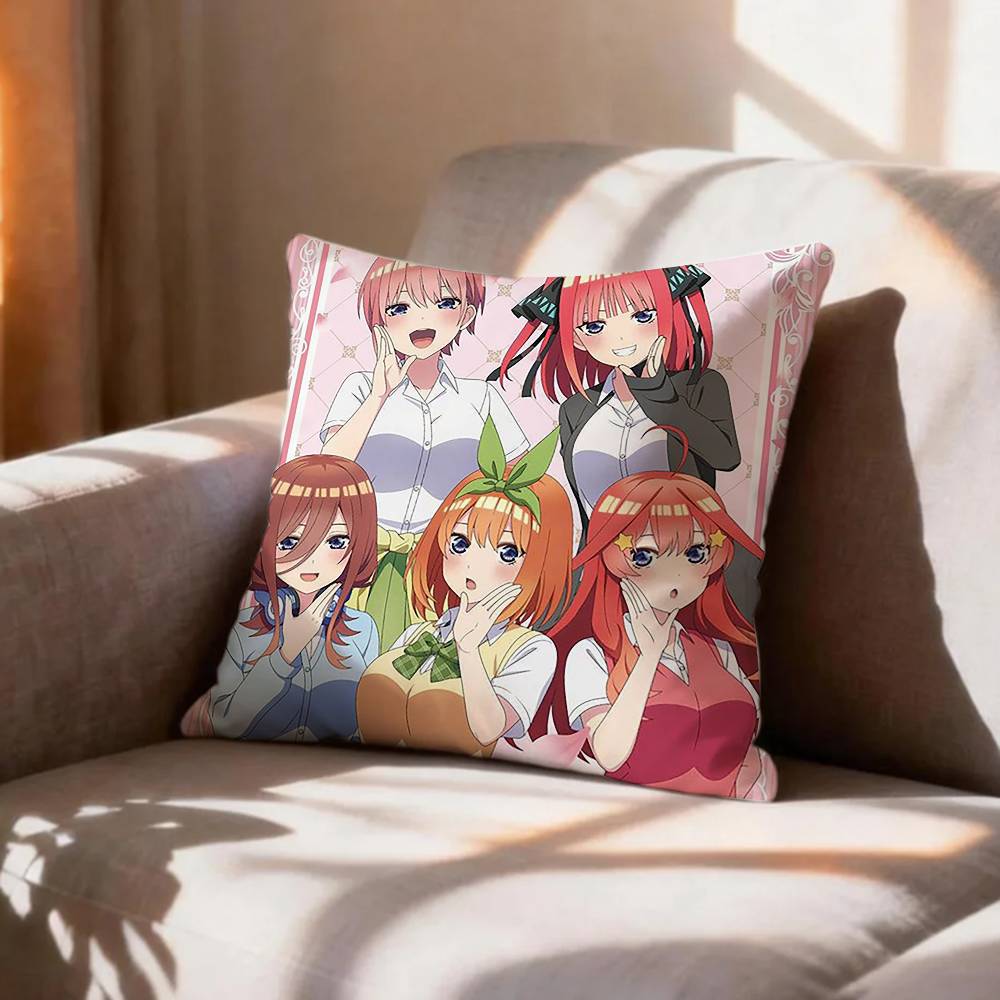 CUTE TThe Quintessential Quintuplets   Pillow Case Pattern Printed Pillowcase For Living Room Sofa Cushion Cover
