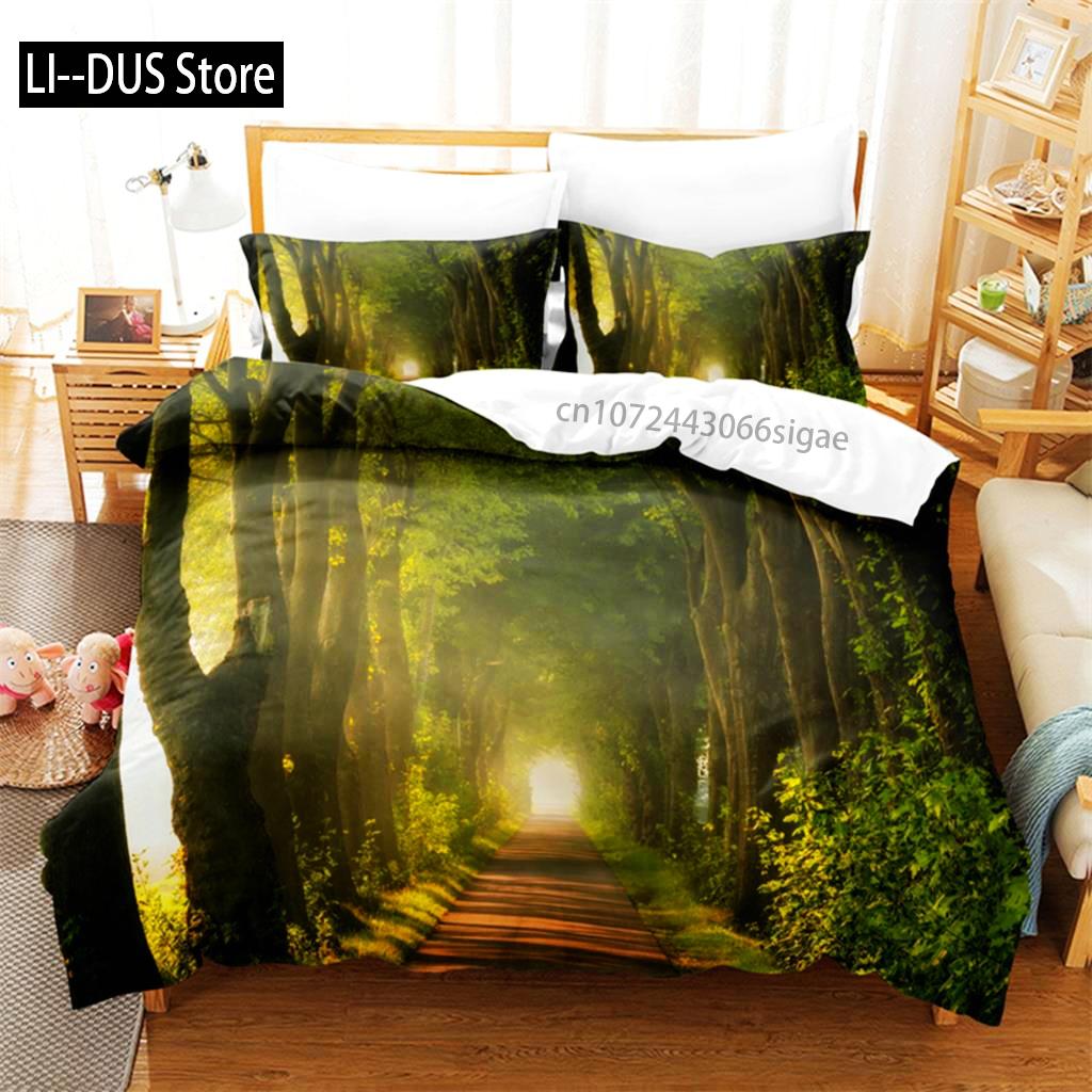 Dense Forest Bedding Set Duvet Cover Set 3d Bedding Digital Printing Queen Size Bedding Set Fashion Design