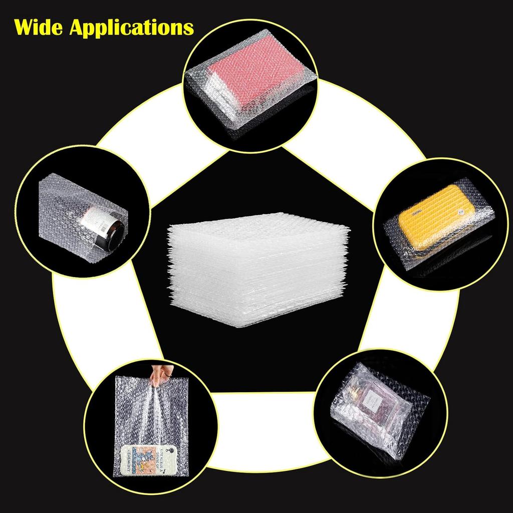 50PCS 8x10 Inch Bubble Out Bags, Clear Bubble Pouch Wraps Bags for Shipping Fragile Item, Protective Bubble Pouch Wrap Double Walled Cushioning Bags