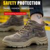Cow Suede Work Safety Boots Men Steel Toe Shoes Puncture-Proof Indestructible Boots Safety Shoes Men Work Shoes Sneakers Male
