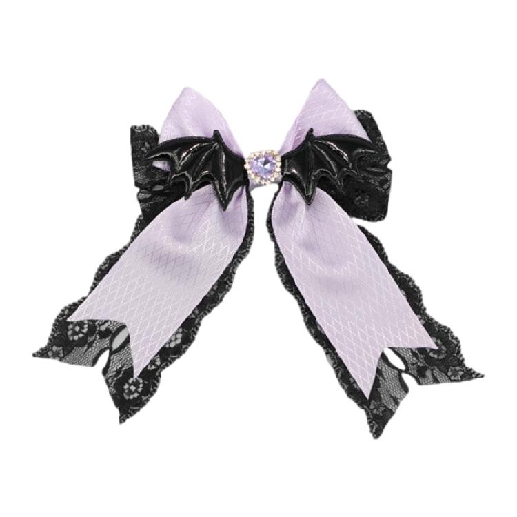 Punk Devil Wing Heart Hair Clip for Women Girl Hair Styling Accessories for Braid 2000s Halloween Party Dressingup Supply