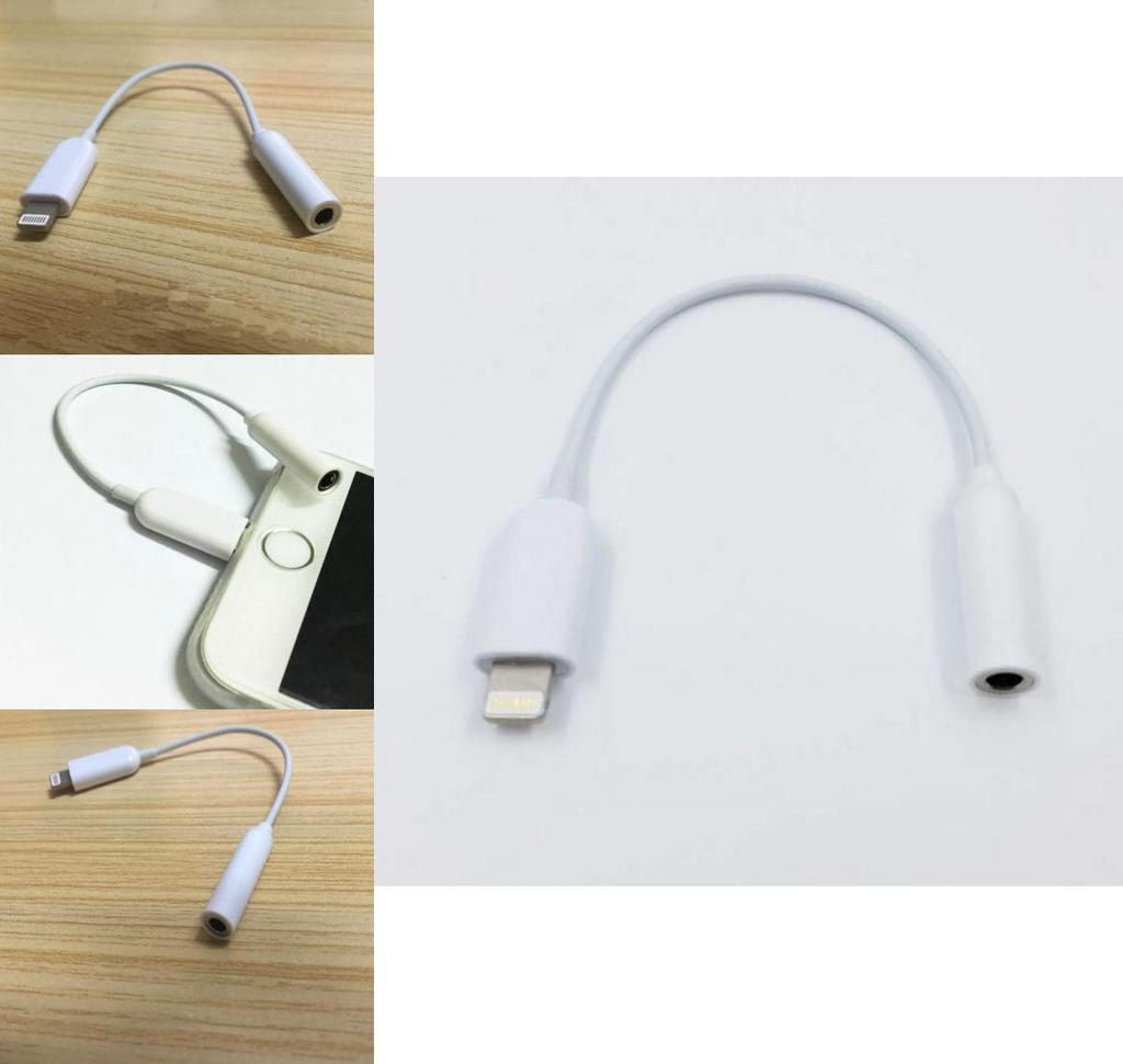 Apple Iphone Ipad 8pin To 35mm Audio Cable With Goldplated Connectors For Car And Mobile Audio