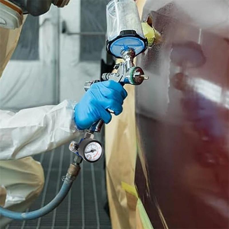 1/4" Air Pressure Regulator Spray Paint Gun Pressure Gauge Pneumatic Tool Accessory General General Pressure Regulating Valve