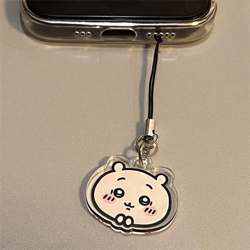 Anime Figure Keychain Mobile Phone Pendant Couple Lanyard Pendant Keychains Cell Accessories Bag Pendant Gifts