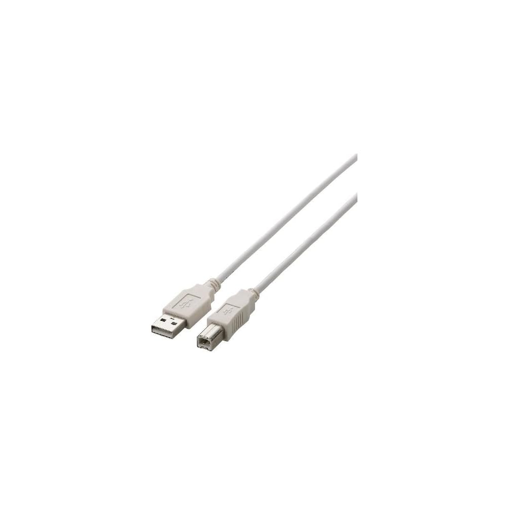 (Set of 2) ELECOM USB 2.0 Cable U2C-BN20WH