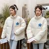 Black thickened cotton-padded clothes, women's new popular autumn and winter models, wearing milk huhu small cotton-padded jackets