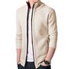 Winter Dicke Herren Strickpullover Mantel Off White Langarm Strickjacke Fleece Full Zip Männlich Kausal Plus Size Kleidung für den Herbst