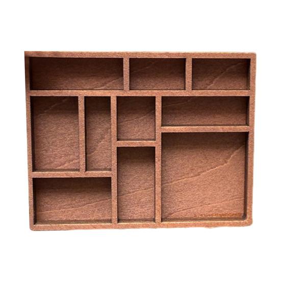 

Мініатюрна поличка для дрібничок Дерев яна поличка для демонстрації кристалів Організатор для мініатюрних колекцій Друкарська касета для самоцвітів, каміння, ракушок