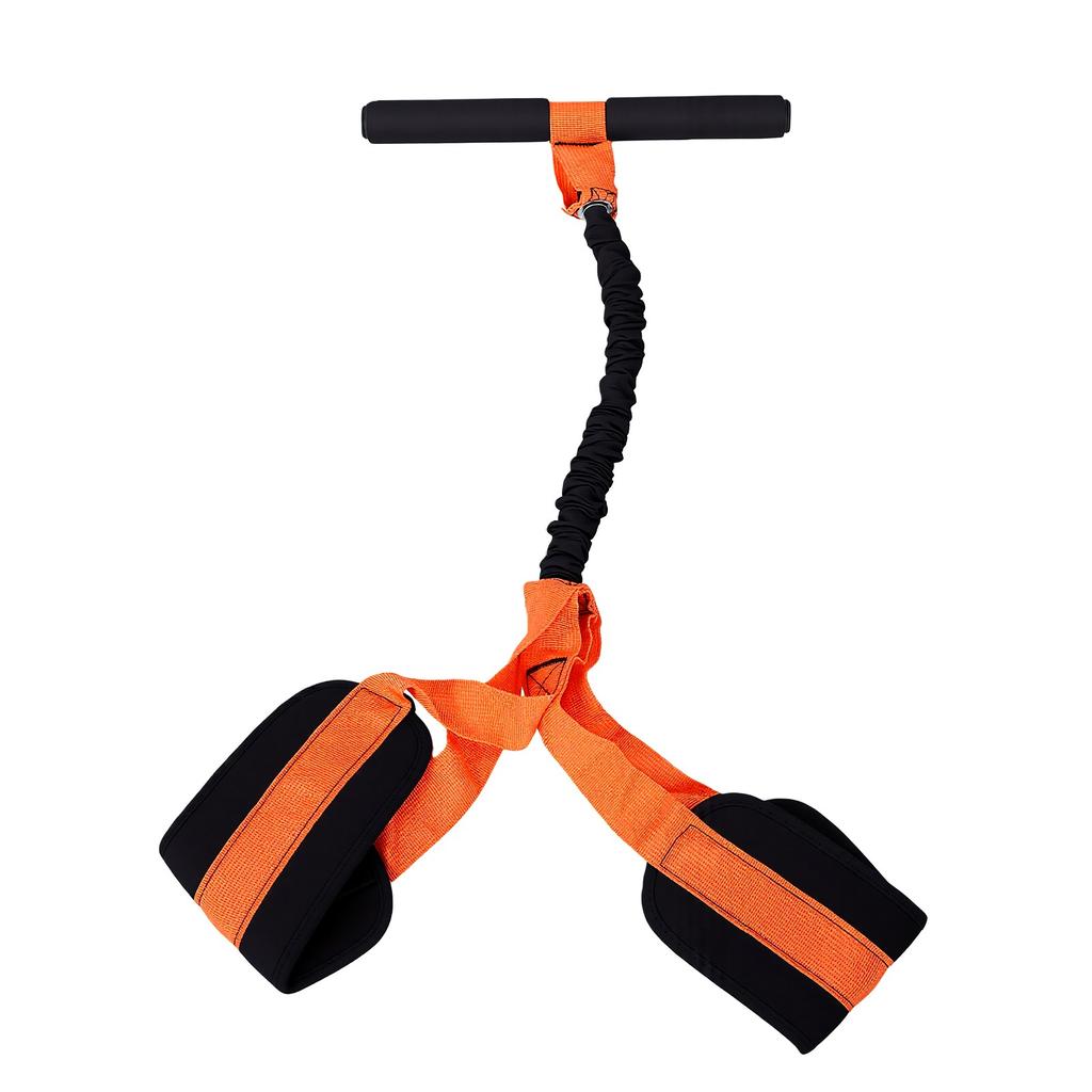 Pedal Resistance Band with Handle Non Slip Foam Grip Strength Training Portable Abdominal Workout Band