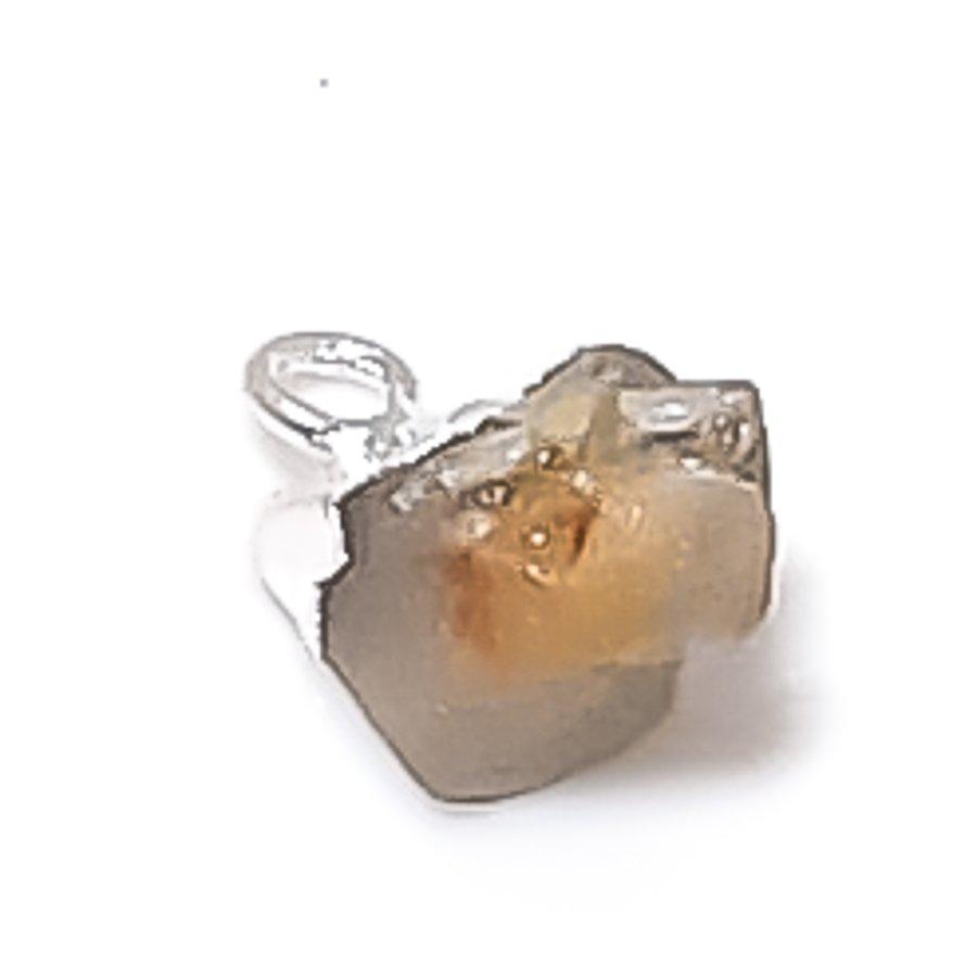 Botswana Agate Rough Gemstone 925 Sterling Silver Jewelry Pendant 0.59"