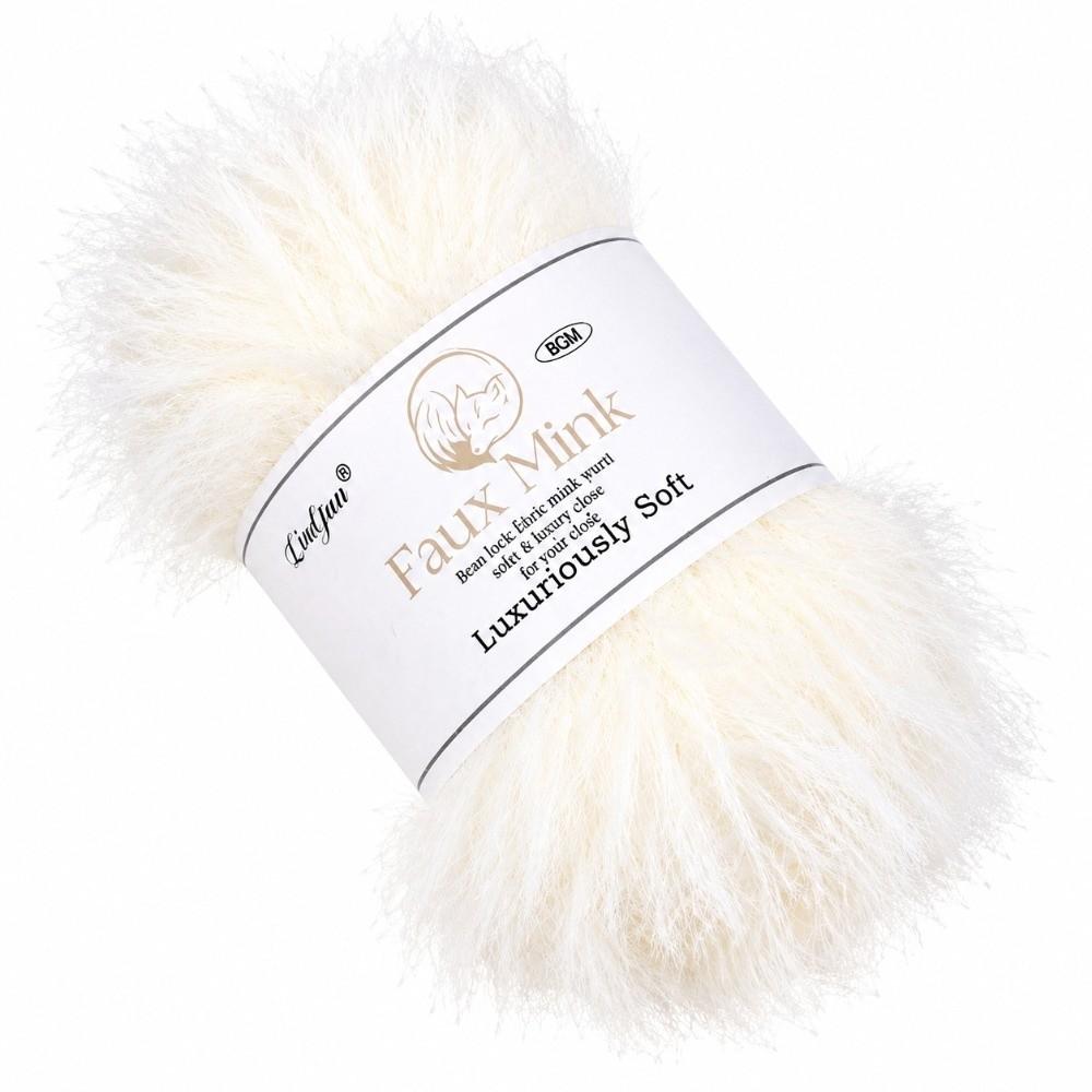 50g Hand-Mixed Faux Fur Yarn 8cm Long Woolen Yarn Mink Yarn  Handmade Sweater Shawl Scarf Woven Hat