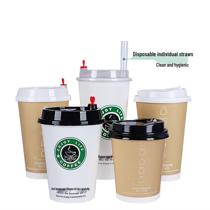 Dajujiang Disposable Paper Coffee Cups with Lids