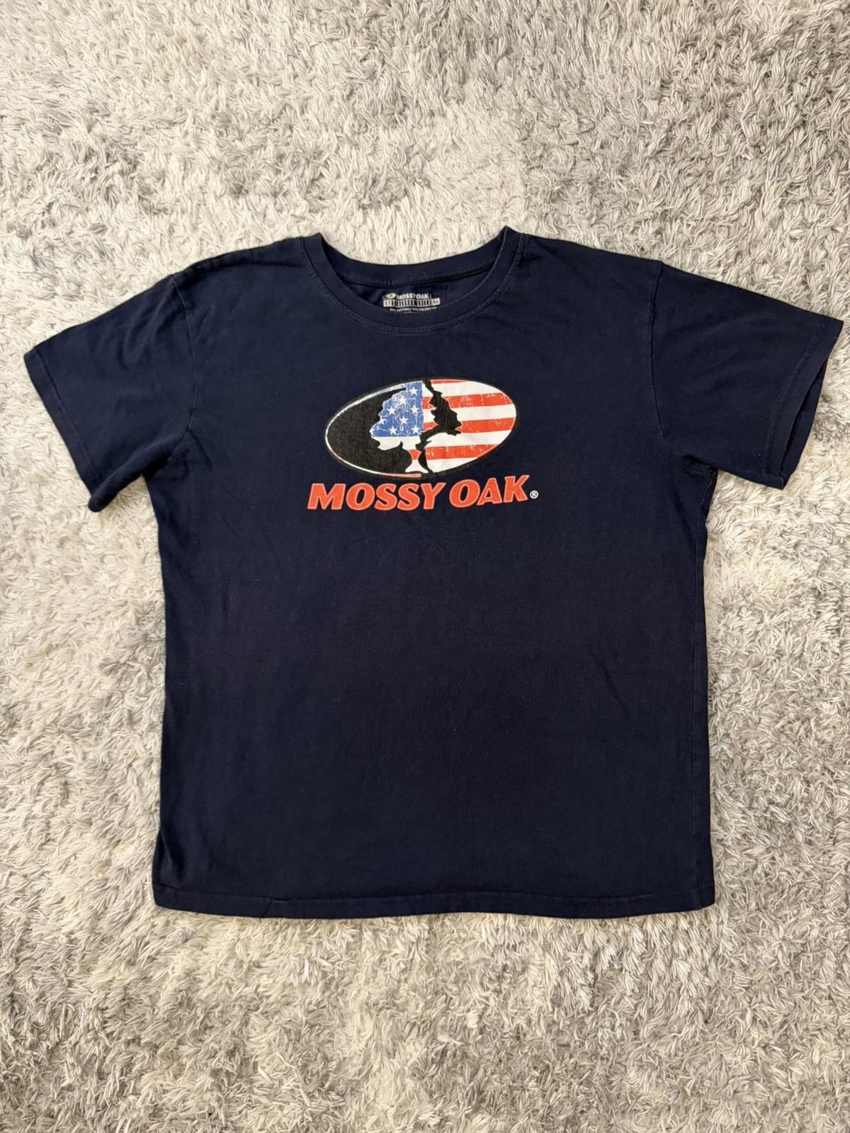 Mossy Oak XL T-Shirt American Flag Print XXL