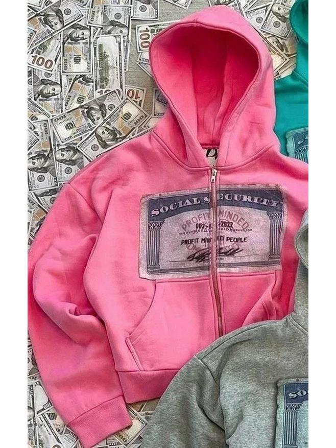 2025 Spring Unisex 3D Print Loose Zipper Hoodie