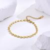 Adjustable Textured Disc Bracelet, Women's Stainless Steel Bohemian Simple Stackable Multi-Layer Jewelry