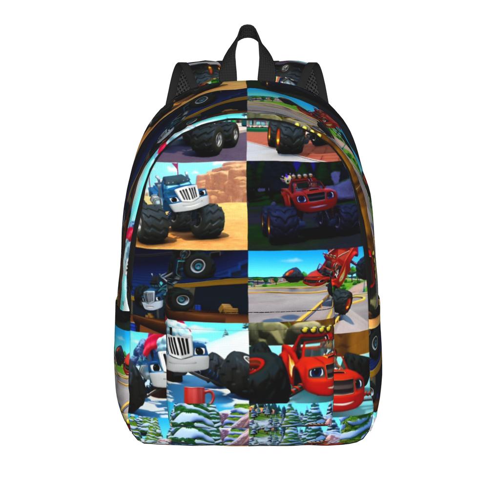 Blaze and the Monster Machines Backpack for Men Women Casual High School Hiking Travel Daypack Laptop Computer Canvas Bags Sport