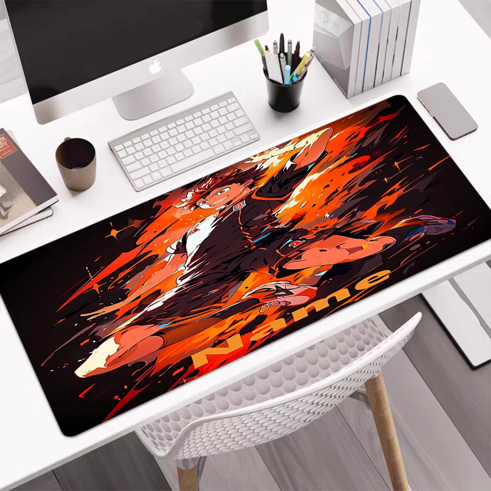 Custom Name Haikyu Theme Mouse Pad, Non Slip Rubber Base, Multifunctional Office & Home Decor, Perfect for Workspace Personalization.