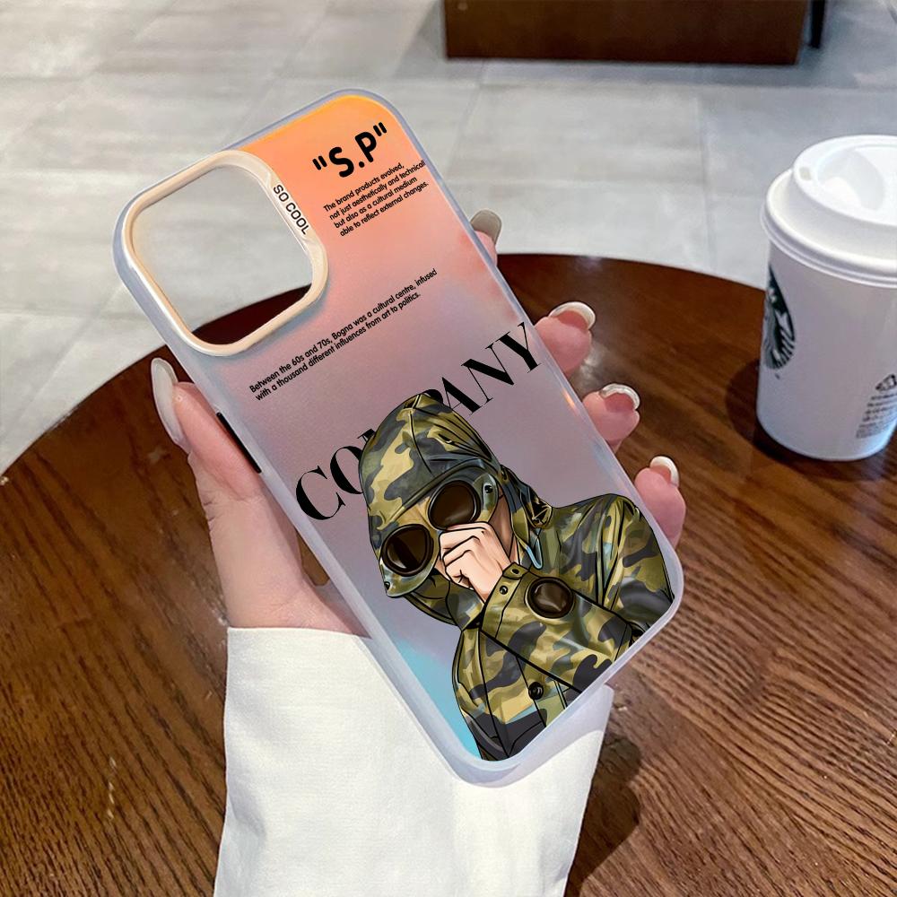 C-ComPanys-luxury-C-Cp Senior cool pattern Phone Case IMD Colorful Silver Suitable case for iPhone17 16 15 14 13 12 Pro Max