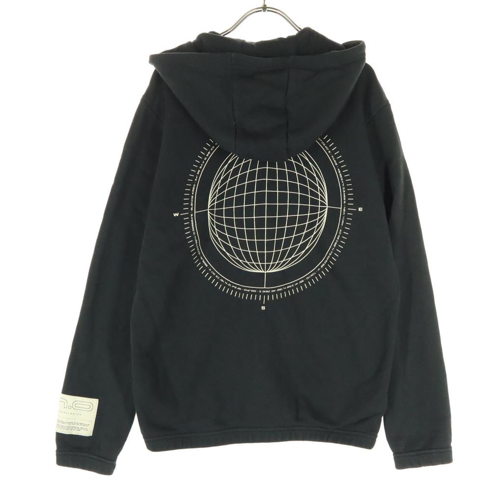 adidas One point logo Long sleeve Zip hoodie M black Women Used