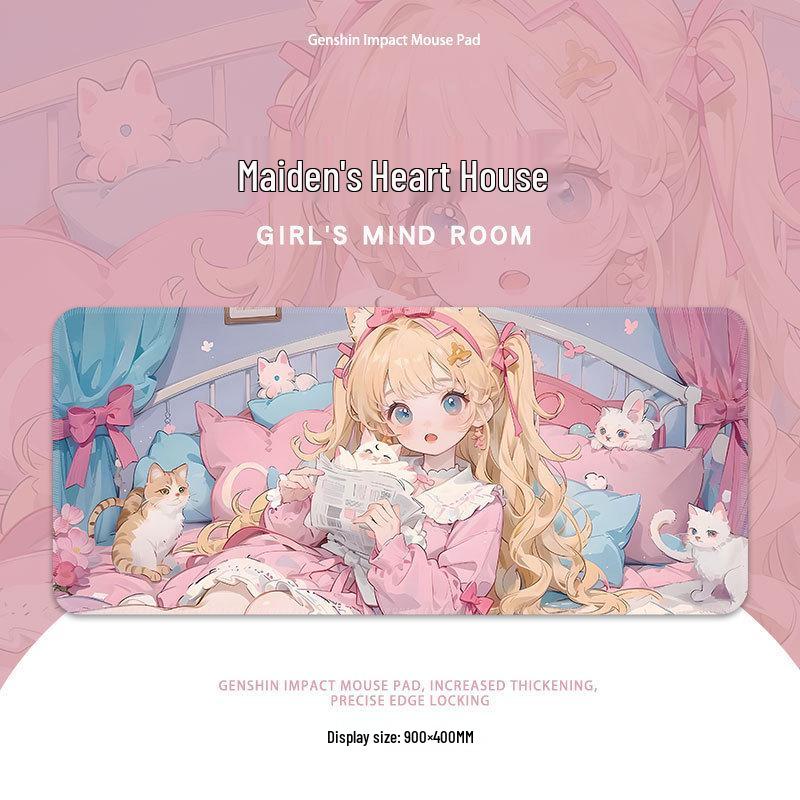 

Коврик для мыши Sailor Moon XL: Милый, Высококачественный Офисный Коврик для Клавиатуры с Аниме-Девушками Pink Room