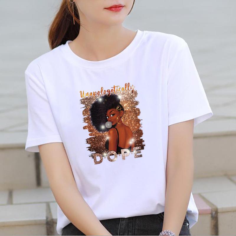 Autocolant de transfer de căldură pentru femeie neagră Parches Ropa Ropa de presă de căldură Autocolante pentru haine Tricou Diy Petic de călcat Afro Queen