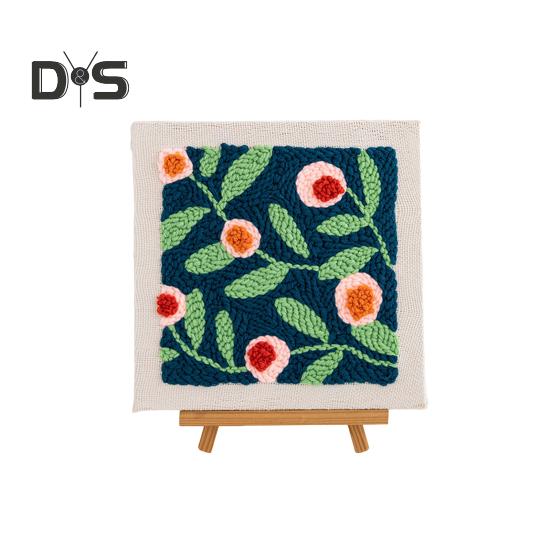 

Комплект игл для пробивания швов, полный комплект ниток для пробивания швов, набор игл для цветочного узора, наборы игл для пробивания швов для взрослых начинающих A синий/зелёный