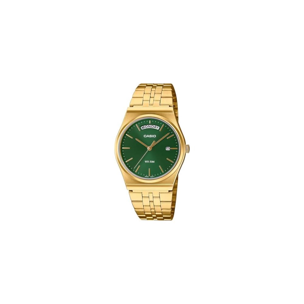 Casio Watch Analog Display Stainless Steel Water Resistant Men s Timepiece