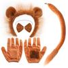 Kinder Jungen Mädchen Tier Löwe Cosplay Kostüme Ohren und Schwanz Stirnband Rock Set Zubehör Halloween Karneval Party Verkleidung