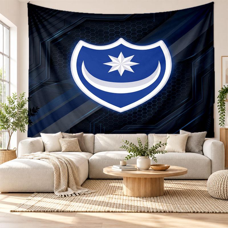 Portsmouth FC Wall Tapestry, Soft Fabric Wall Hanging, Decorative Backdrop For Bedroom Home Wall Art