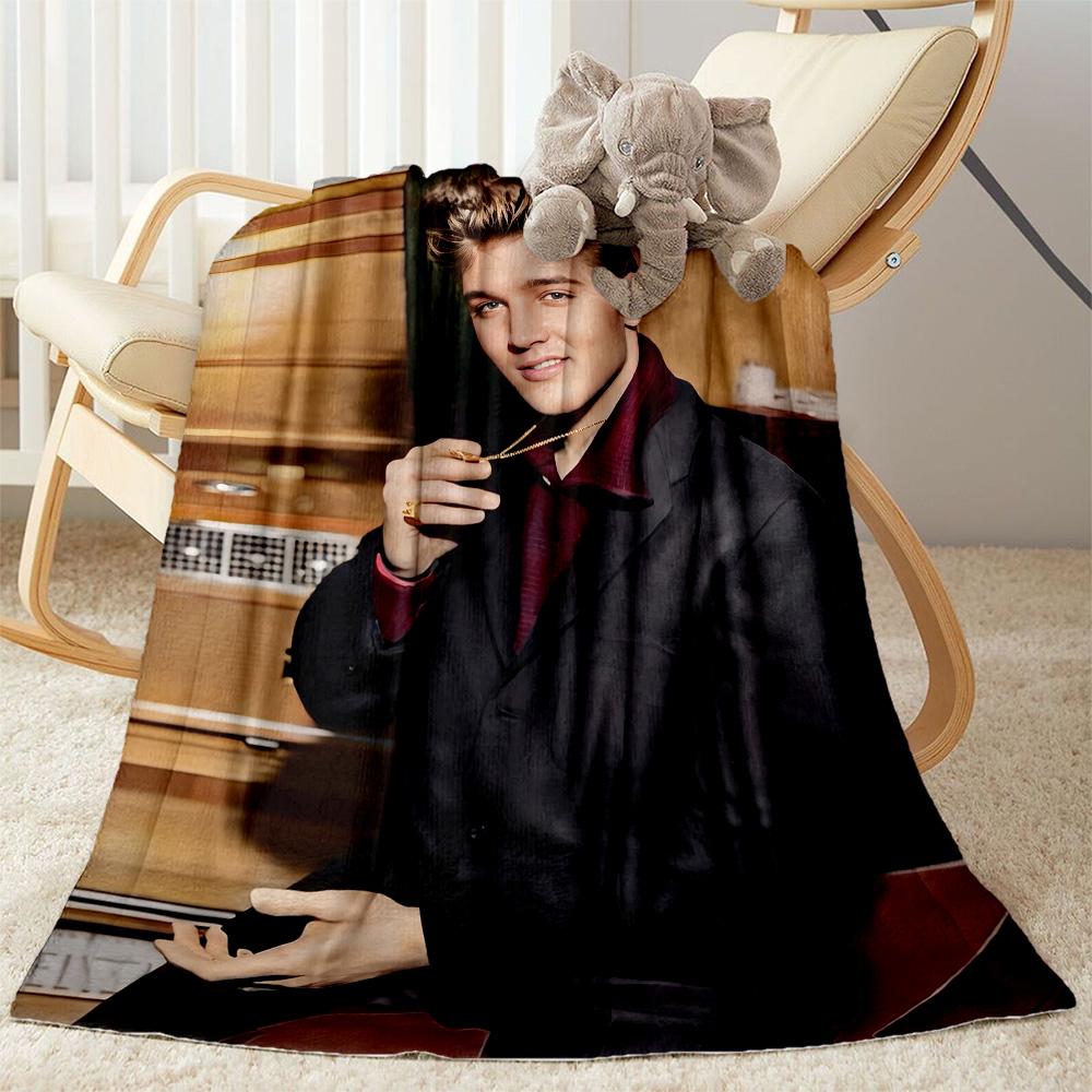 Elvis Presley Performance Blanket Soft Warm Cozy Perfect for Sofa Livingroom Seaside for All Occasions Modern Style Gifts For Family Or Friends