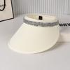 Summer new breathable shell hat anti-ultraviolet sun hat simple and versatile can tie ponytail empty top hat women