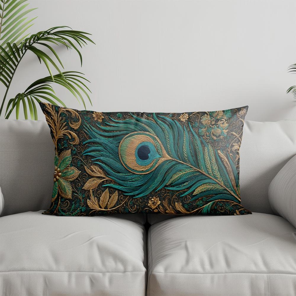 Home Decor Gorgeous Fleur-de-lis Pattern Pillow Suitable For Sofa Bedroom Car Pillow Cover Cushion Rectangular Back Cushion