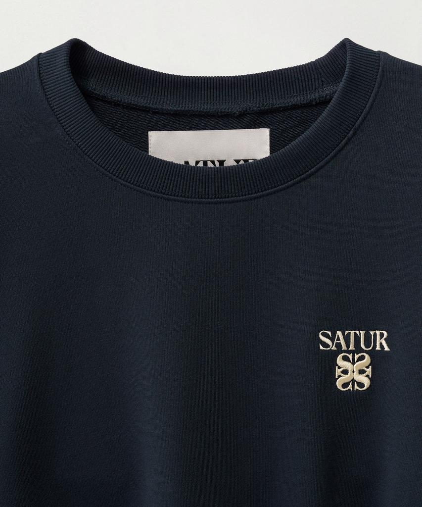 Seteo Lauren Small Logo Basic Sweatshirt Navy