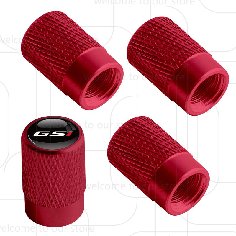 4Pcs Car Tire Valve GSI Emblem For Opel Mokka Insignia Corsa Antara OPC VXR8 Astra Aluminum Air Port Stem Cover Caps Dust Covers