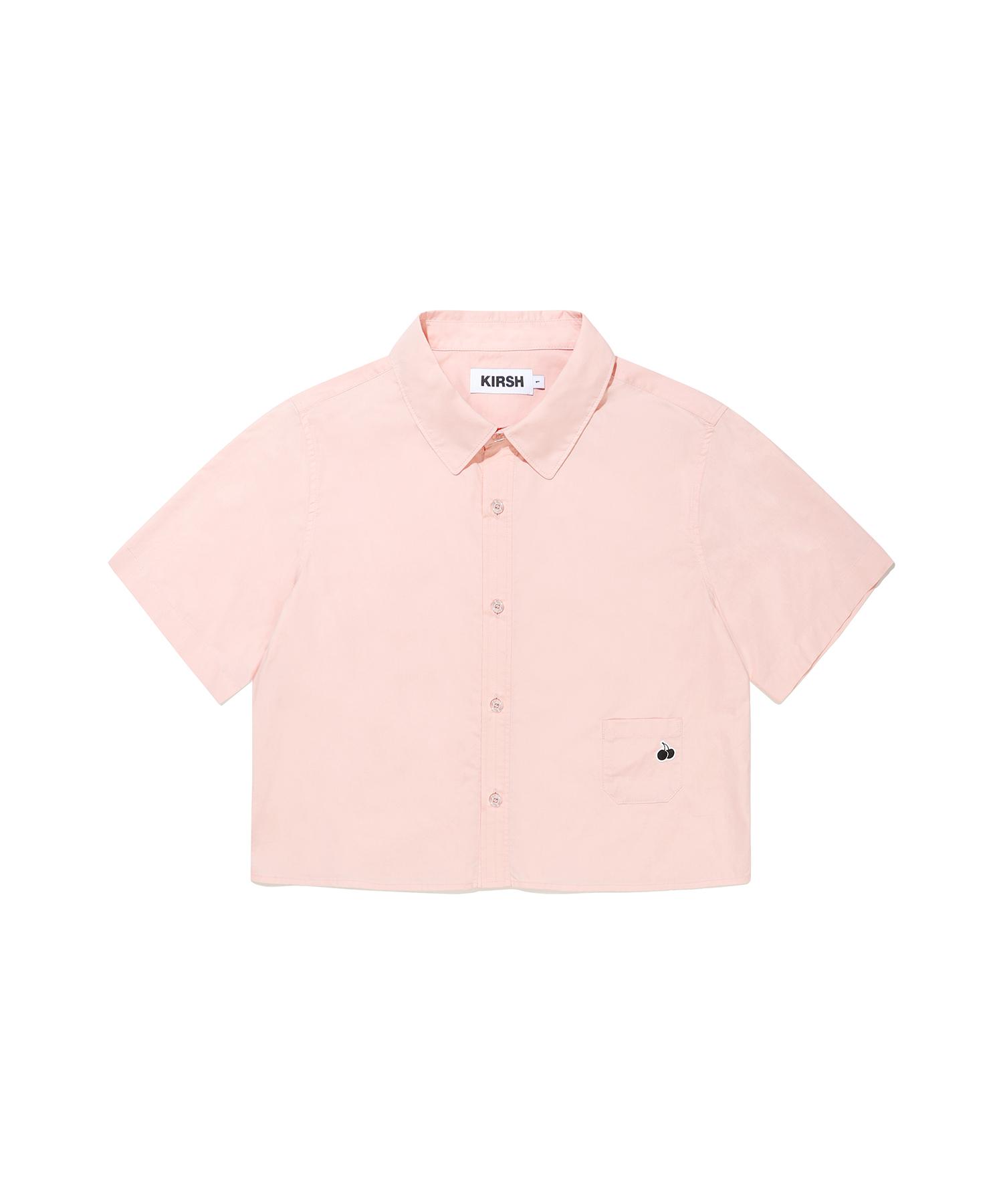 Kirsh Mono Cherry Crop Short Sleeve Shirt [Salmon] 1
