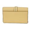 Used 9656 Alphabet Card Holder CHC21WP015F57 7946 Current Pastel Pass Case Unused Logo Medal Charm Yellow Women's from